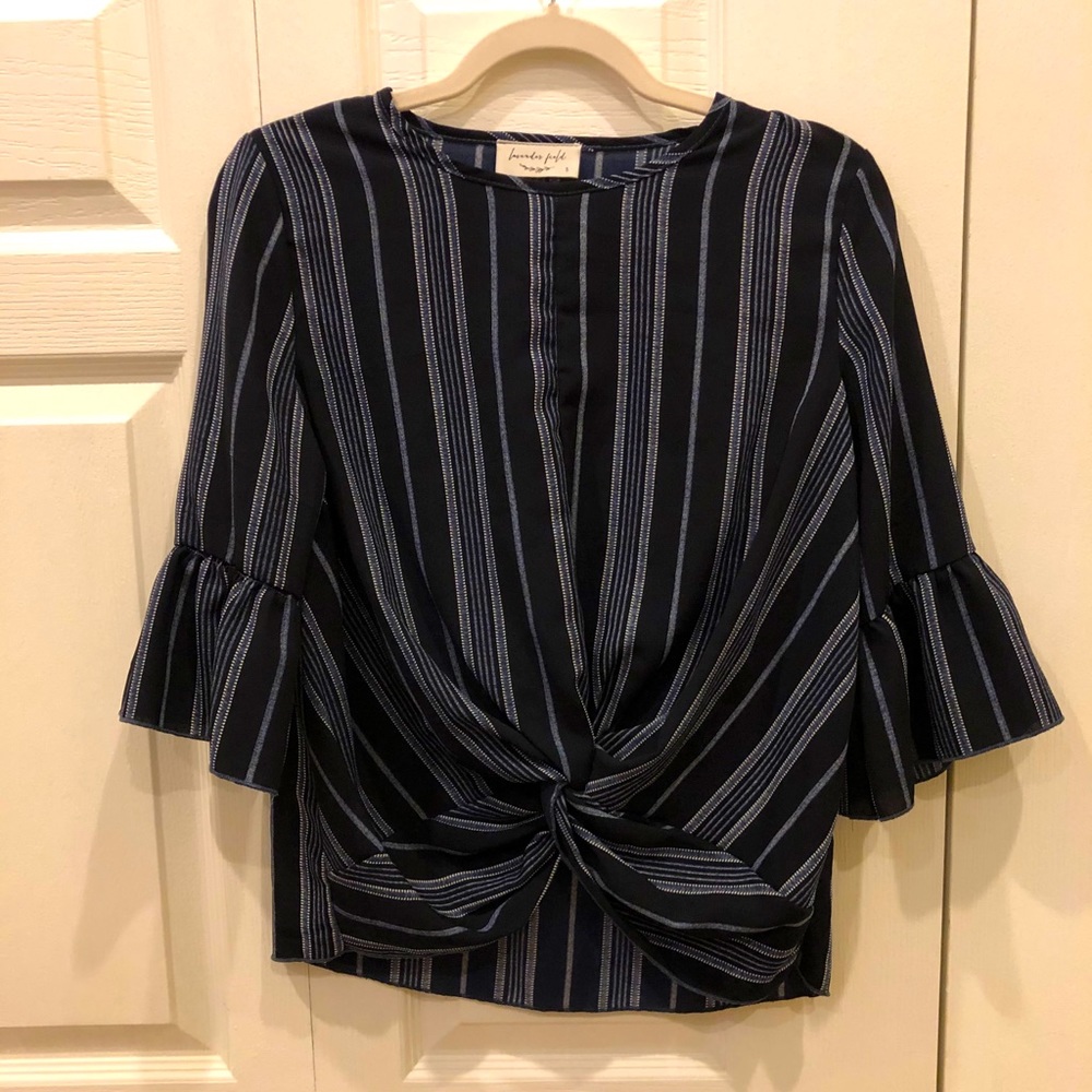 Blue striped blouse